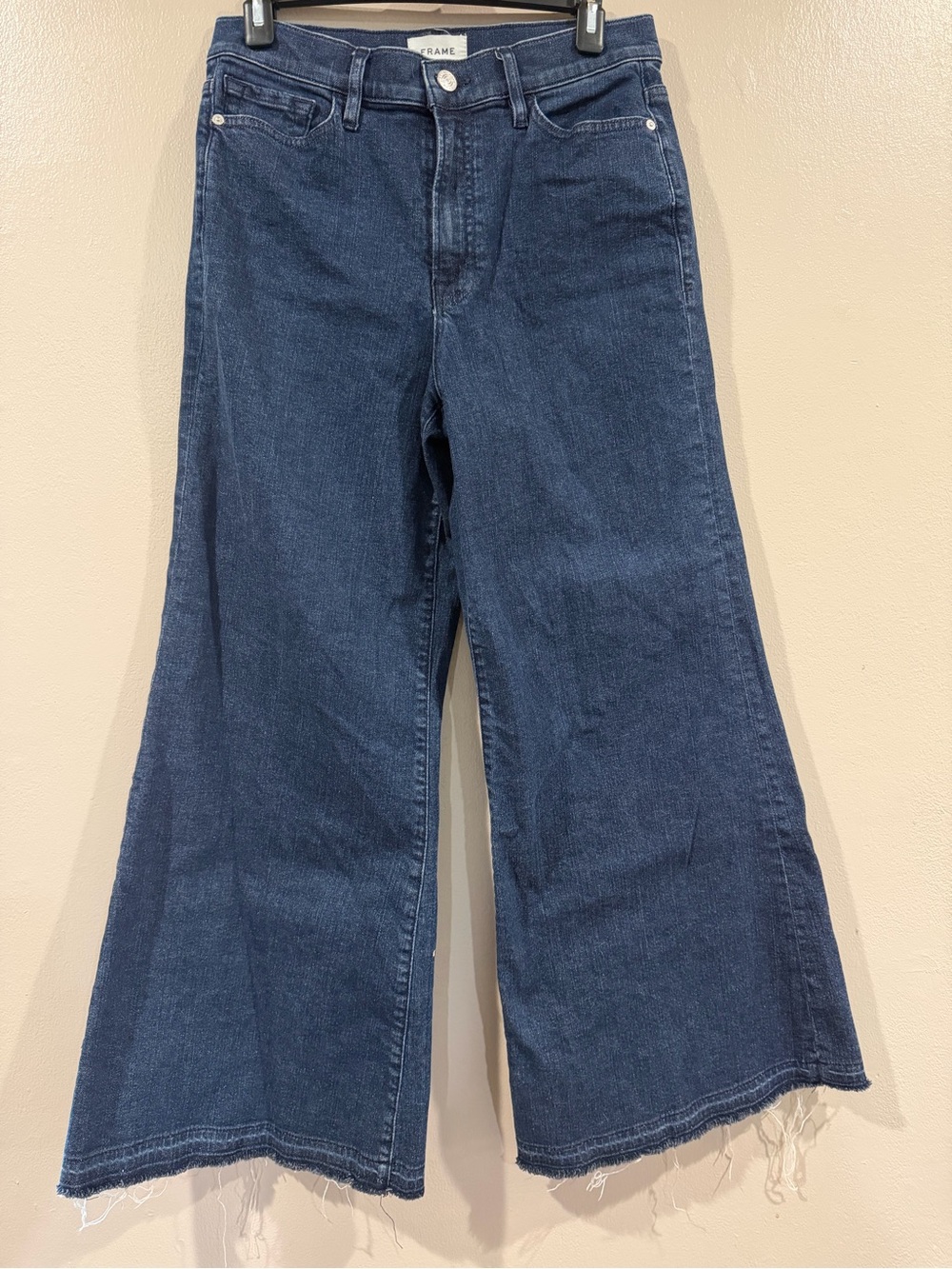 EUC Authentic Frame Denim Indigo Wide-Leg Flare Jeans Size 29